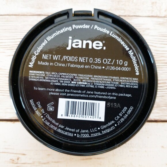 Jane Cosmetics Multi-Colored Illuminating Powder 10g/0.35oz Highlighter Beachy - Picture 2 of 4
